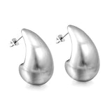 Water Drop Oval Earrings 19.5*32mm