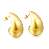 Water Drop Oval Earrings 19.5*32mm