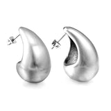 Water Drop Oval Earrings 19.5*32mm