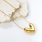 25*22mm heart pendant necklace 40+5cm