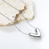 25*22mm heart pendant necklace 40+5cm