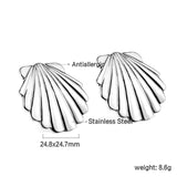 Smooth Shell 24.8mm Stud Earrings