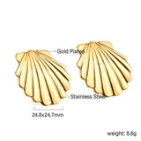 Smooth Shell 24.8mm Stud Earrings