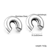 C-shaped stud earrings 31*26.5mm