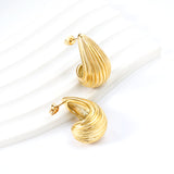 Vertical Drop Oval Earrings 17*30mm