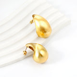 Water Drop Oval Earrings 19.5*32mm