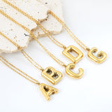 A~Z Bubble Letter Pendant Necklace 45+5cm