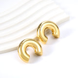 C-shaped stud earrings 31*26.5mm