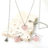 12.6*12.6mm Heart Pink Natural Stone Set