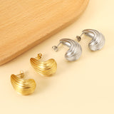 Vertical Drop Oval Earrings 17*30mm