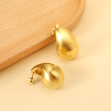 Water Drop Oval Earrings 19.5*32mm