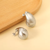 Water Drop Oval Earrings 19.5*32mm