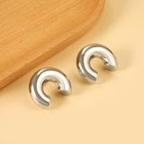 C-shaped stud earrings 31*26.5mm