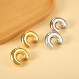 C-shaped stud earrings 31*26.5mm