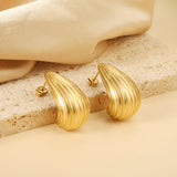 Vertical Drop Oval Earrings 17*30mm