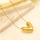 25*22mm heart pendant necklace 40+5cm