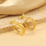 Coil Snake Earrings 7.7*30mm