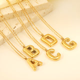 A~Z Bubble Letter Pendant Necklace 45+5cm