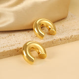 C-shaped stud earrings 31*26.5mm