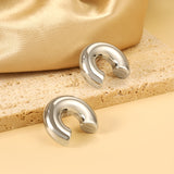 C-shaped stud earrings 31*26.5mm