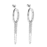 13*25.5mm oval circle with matching chain 39mm earrings