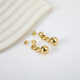 Spring 2024 7*19.5mm with chain with steel beads 10mm earrings