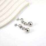 Spring 2024 7*19.5mm with chain with steel beads 10mm earrings