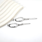 13*25.5mm oval circle with matching chain 39mm earrings