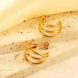 3-Layer C-ring Earrings 2.0*20mm