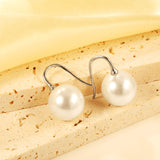 White Pearl Earrings 14mm