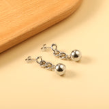 Spring 2024 7*19.5mm with chain with steel beads 10mm earrings