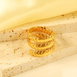 Classic Patterned Triple Swivel Ring