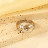 Exaggerated Mixed Color Diamond Design Ring