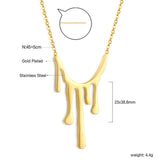 Drop Wax Pendant 23*38.8mm Necklace 45+5cm