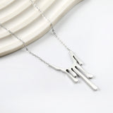 Drop Wax Pendant 23*38.8mm Necklace 45+5cm