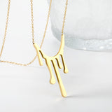 Drop Wax Pendant 23*38.8mm Necklace 45+5cm