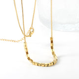 Small square accessories 2.8*2.5mm necklace 45+5cm