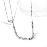 Small square accessories 2.8*2.5mm necklace 45+5cm