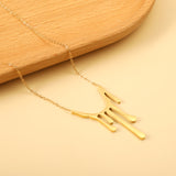 Drop Wax Pendant 23*38.8mm Necklace 45+5cm