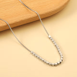 Small square accessories 2.8*2.5mm necklace 45+5cm