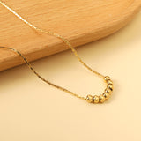 8 steel beads pendant 2.88*4mm necklace 45+5cm