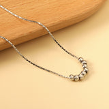 8 steel beads pendant 2.88*4mm necklace 45+5cm