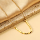 Small square accessories 2.8*2.5mm necklace 45+5cm