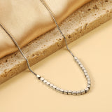 Small square accessories 2.8*2.5mm necklace 45+5cm