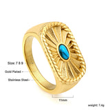 Twisted textured irregular surface set turquoise ring