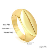 Exaggerated and highly personalized sleek ring