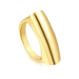 Exaggerated Hammered Cylindrical Ring