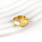 Exaggerated and highly personalized sleek ring