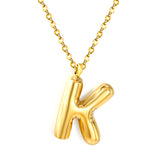 A~Z Bubble Letter Pendant Necklace 45+5cm