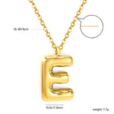 A~Z Bubble Letter Pendant Necklace 45+5cm